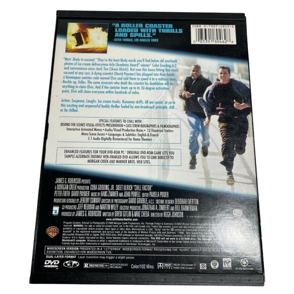 Chill Factor Action Adventure Comedy DVD 1999 R u Cuba Gooding Jr Skeet Ulrich - Picture 2 of 2